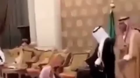 Saudi Guy Slips on Floor