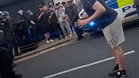 Police dog bites Hartlepool rioter on his bottom as he taunts cops