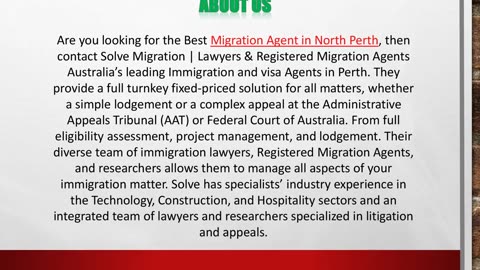 Migration Agent in North Perth