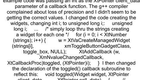 Is it safe to pass int using XtPointer