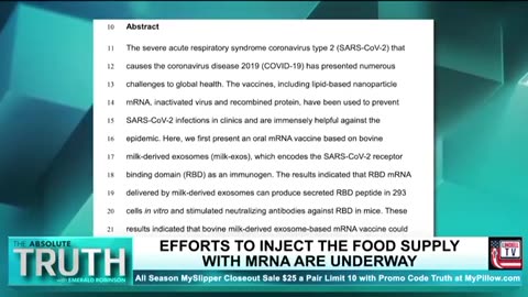 Is MRNA being injected into our food supply?