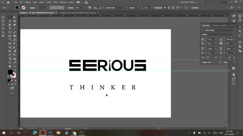 Logo Design tutorial for Beginners | Serious Thinker logo design|