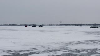 Ice fishing flyby