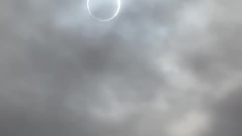 Now - view of ring of fire eclipse in Nevada desert