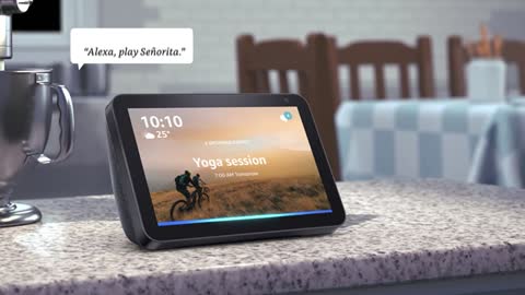 Introducing Echo Show 8 – Smart display with Alexa - 20.32 cm (8") HD screen with stereo sound Black