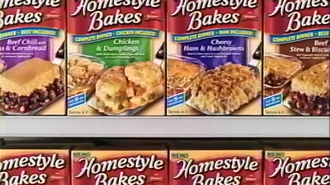 Banquet Homestyle Bakes Comple Meals 2001 TV Ad