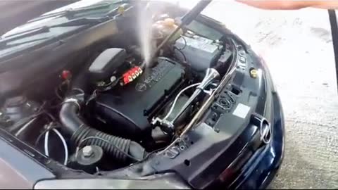 Add water to the inside of the car's engine