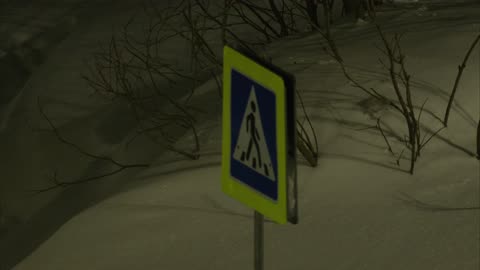 Pedestrian crossing sign in 500mm