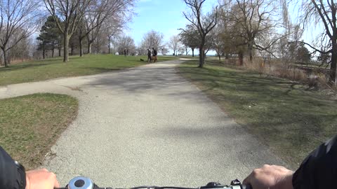 Toronto Beach bike trail early April