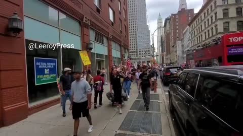 Chants of "fire Fauci" protesters march through New York