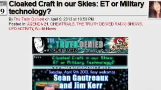 Radio Show Cloaked Craft ET and Military