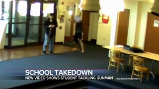 Insane footage of Heroic student bravely intervenes to disarm school shooter