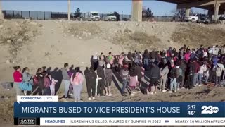 Migrants bused to Vice President's house by Texas Governor Greg Abbott