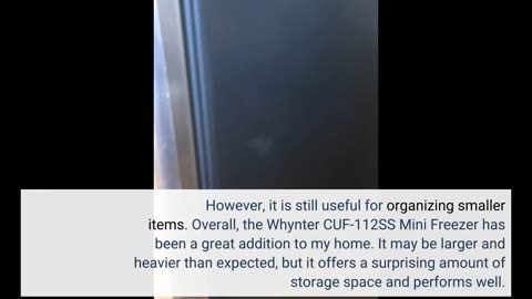 Whynter CUF-112SS Mini, 1.1 Cubic Foot Energy Star Rated Small Upright Freezer with Lock, Stainless