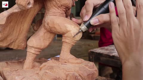 Wood carving edward newgate (One Piece)