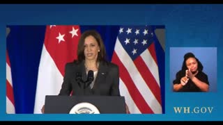 Vice President Harris Gives Speech In Singapore.