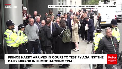 Prince Harry Arrives In Court To Testify In Phone Hacking Trial Against The Daily Mirror