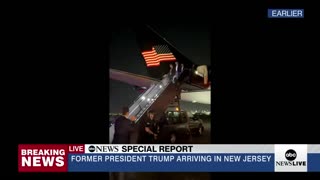 Donald Trump arrives in New Jersey after assassination attempt