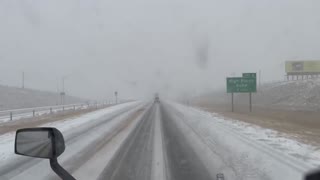 Welcome to Wyoming. Roads are turning to pure ice