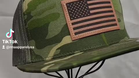 American Flag Leather Patch Hats