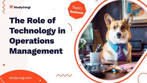 The Role of Technology in Operations Management - Research Paper Example