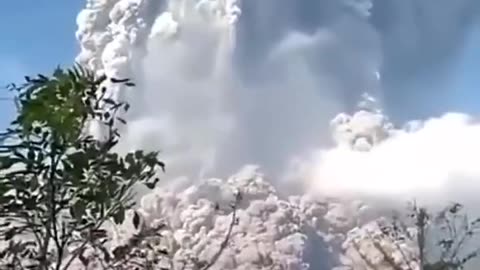Footage of Mount Merapi Erupting in Indonesia