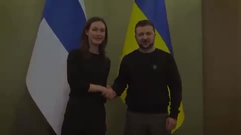 Prime Minister of Finland Marin Sanna arrived to Ukraine today. She met with Zelensky.