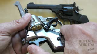 Webley MKVI .455 CO2 Shell Loading BB Revolver Table Top Review