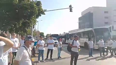 Conductores de plataformas de transporte protestan en Barranquilla - 2