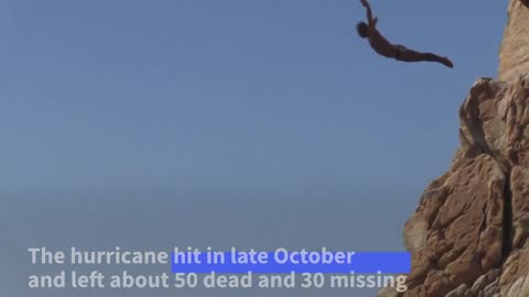 Acapulco cliff divers jump back in after devastating Hurricane Otis