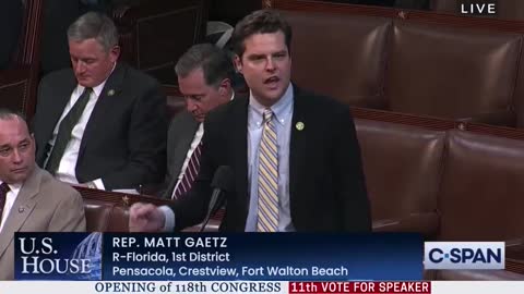 Rep. Matt Gaetz Nominates Donald Trump for Speaker of the House