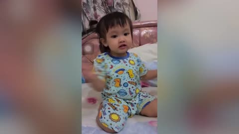 Pretty niece reaction listen baby shark song