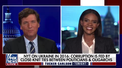 Candace Owens /w Tucker Carlson reacts to New York Times asking why she thinks Ukraine is corrupt