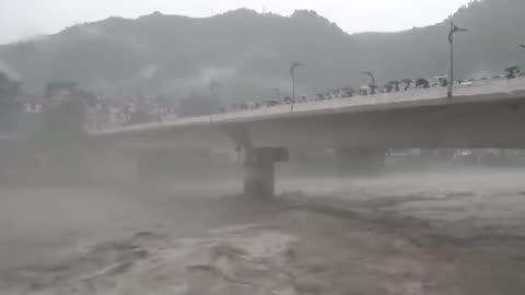 himanchal flood 2023 || हिमाचल प्रदेश, मंडी थुनाग : क्लाउडबर्स्ट (बदल फटने ) से उत्पन्न भूस्खलन ||