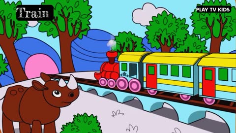 Train video for kids|| Cartoon kids video|| kids video