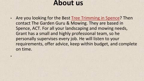 Get The Best Tree Trimming in Spence.