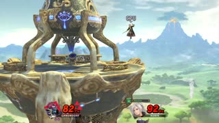 Ganondorf Vs Robin on Great Plateau Tower (Super Smash Bros Ultimate)