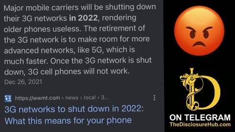 They are removing OLD CELLPHONES to push people to 5G - making them worthless… wow