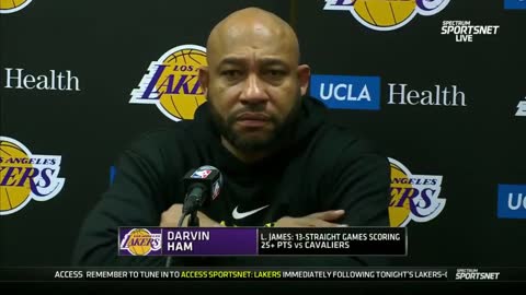 🤣 Darvin Ham when asked about LeBron's 17-2 record against the Cavaliers