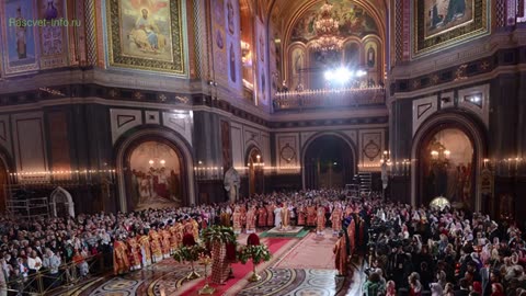 Easter service at Pochaev Lavra.