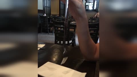 Magical spinning fork totally defies gravity