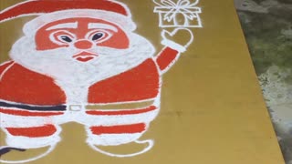 Merry Christmas -- Christmas sand art