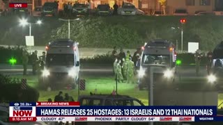 "Hamas has released 25 hostages: 13 Israelis and 12 Thai nationals.