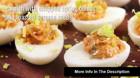 Keto Recipes - Bacon and Kimchi Deviled Eggs