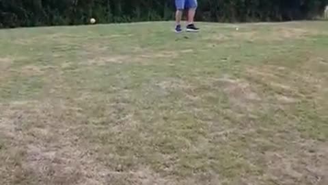 Golf Ball Explodes Into White Smoke on Being Hit