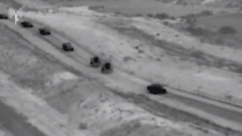 ❗️🇺🇸⚡️🇮🇱IR footage: Israeli Merkava/Armored ground incursion against Gaza Strip