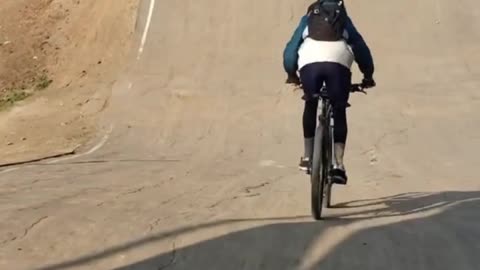 Man falls from while cycling