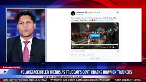 #BlackfaceHitler Trends As Trudeau’s Govt. Cracks Down On Truckers