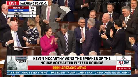 WATCH: Kevin McCarthy of California Wins Speaker of the House Vote - 1/7/2023