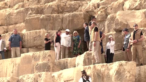 Jill Biden visits Egypt's Pyramids